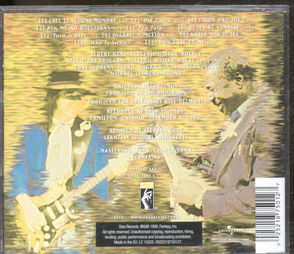 Albert King With Stevie Ray Vaughan - In Session - Cd