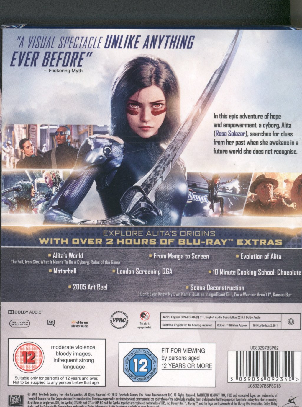 Alita Battle Angel (film) - Alita Battle Angel - Blu-Ray