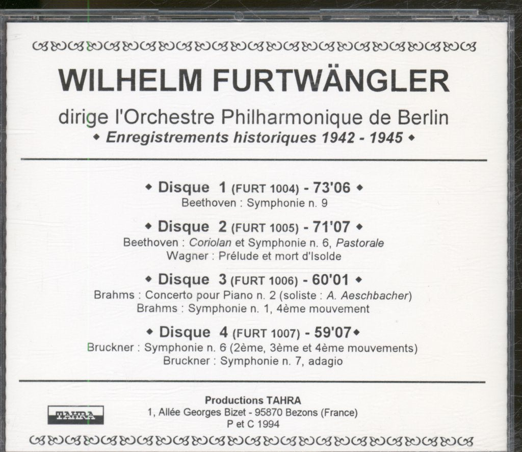 Wilhelm Furtwängler, Berliner Philharmoniker - Archives de Guerre 1942-1945 - Cd Set