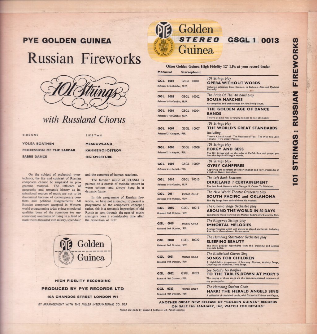 101 Strings - Russian Fireworks - Lp