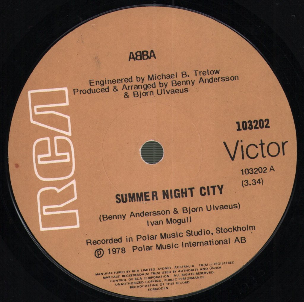 ABBA - Summer Night City - 7 Inch