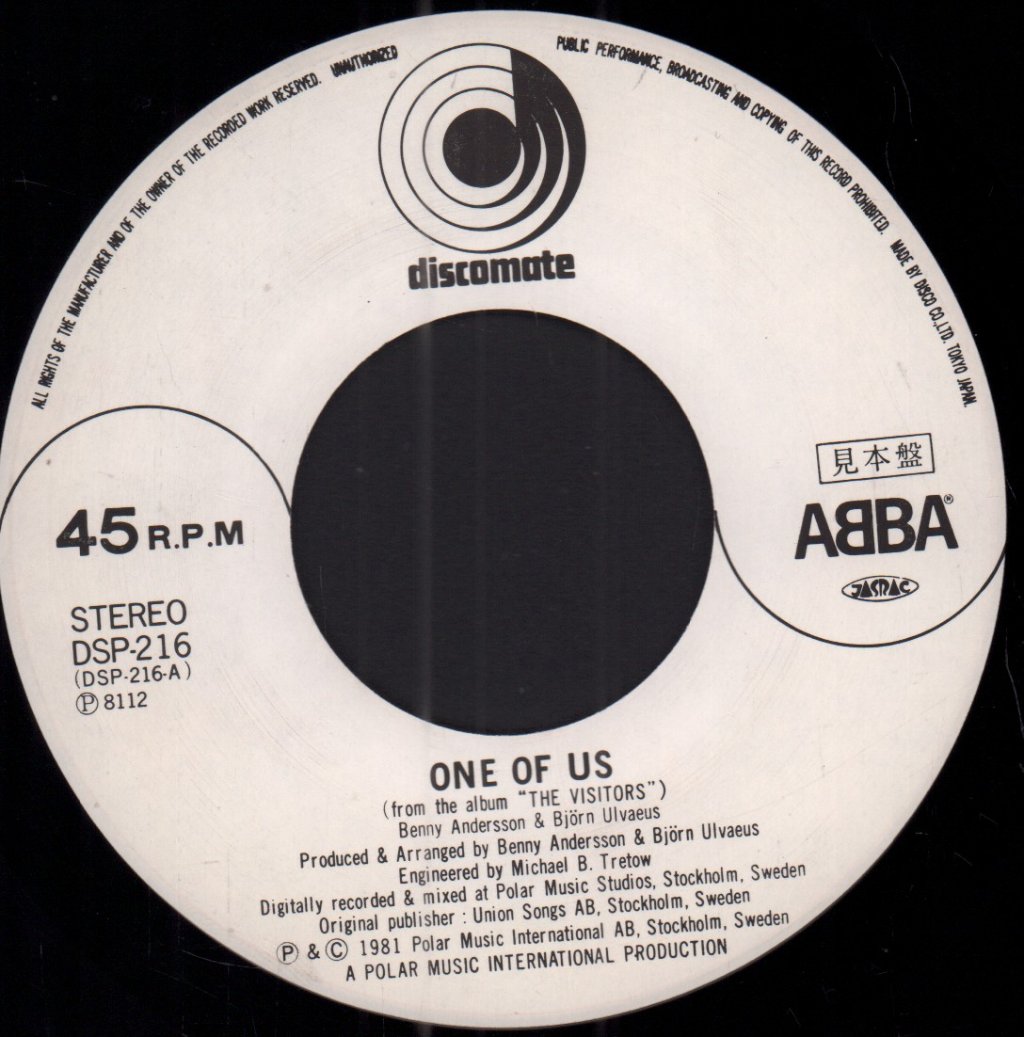 ABBA - One Of Us - 7 Inch