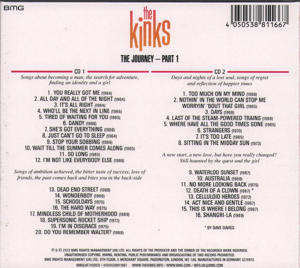 Kinks - Journey: Part 1 - Double Cd