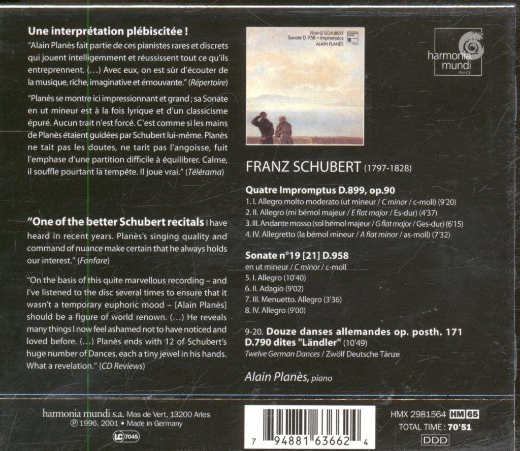 Alain Planes - Schubert - Cd