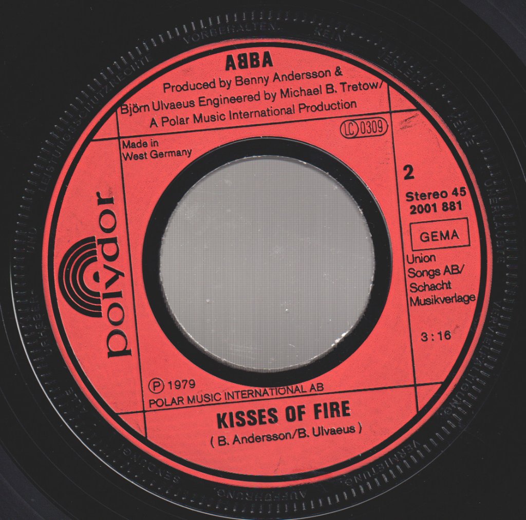 ABBA - Does Your Mother Know / Kisses Of Fire - 7 Inch