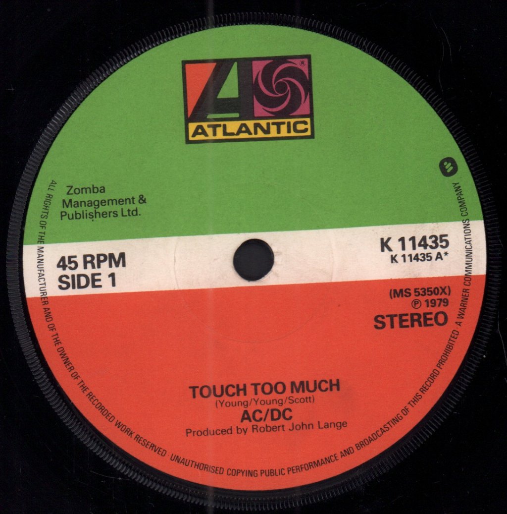 AC/DC - Touch Too Much - 7 Inch