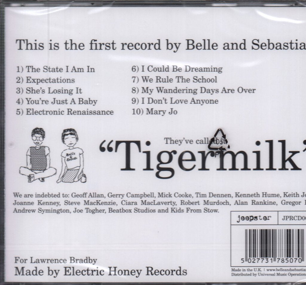 Belle And Sebastian - Tigermilk - Cd