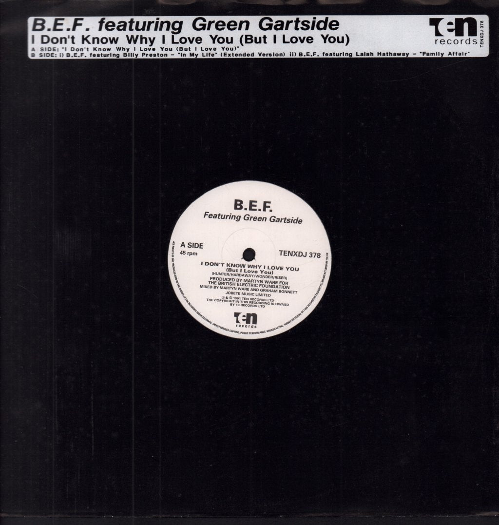 b.e.f. featuring green gartside - I Don't Know Why I Love You - 12 Inch