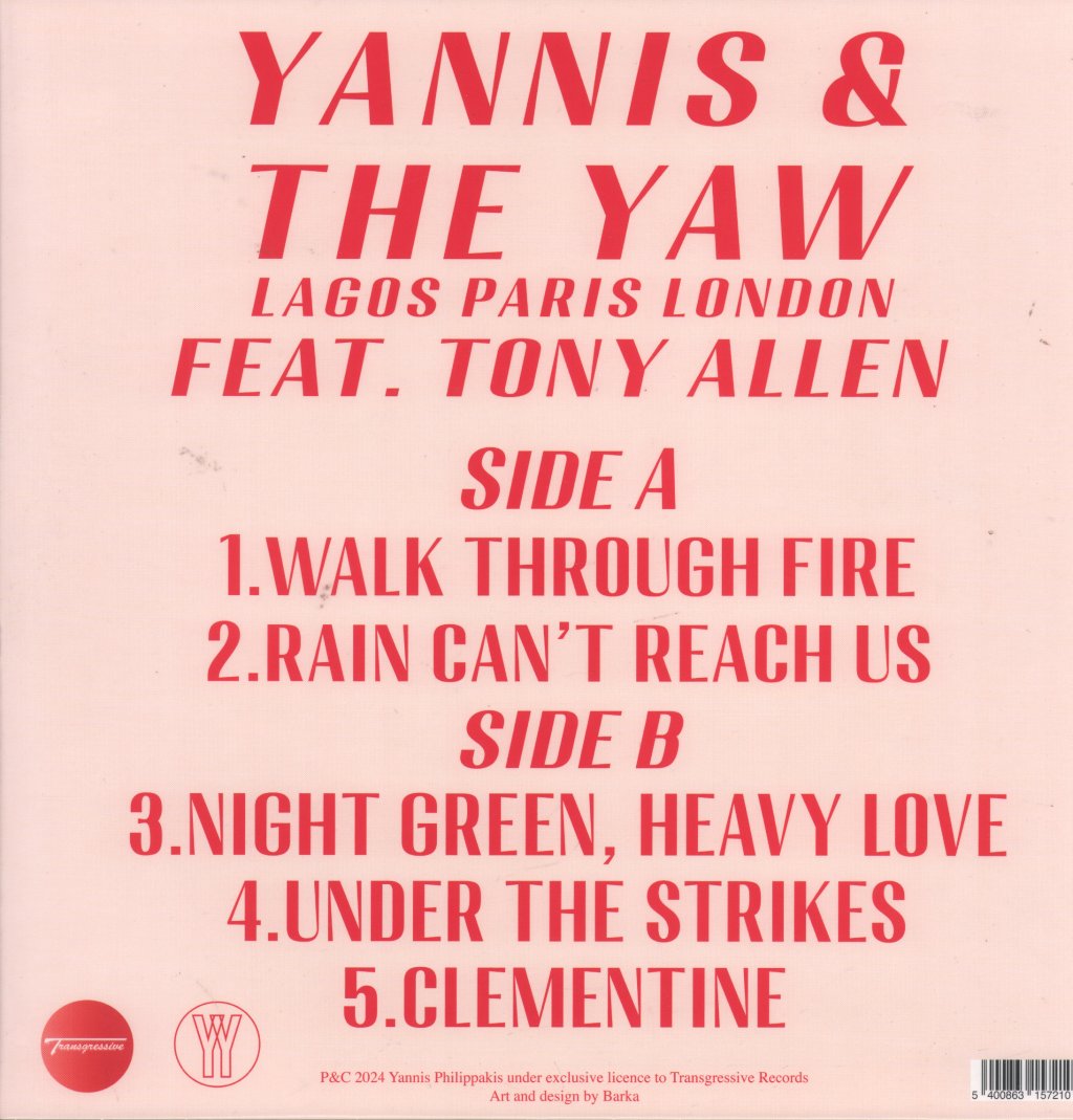 Yannis & The Yaw feat. Tony Allen - Lagos Paris London EP - Lp