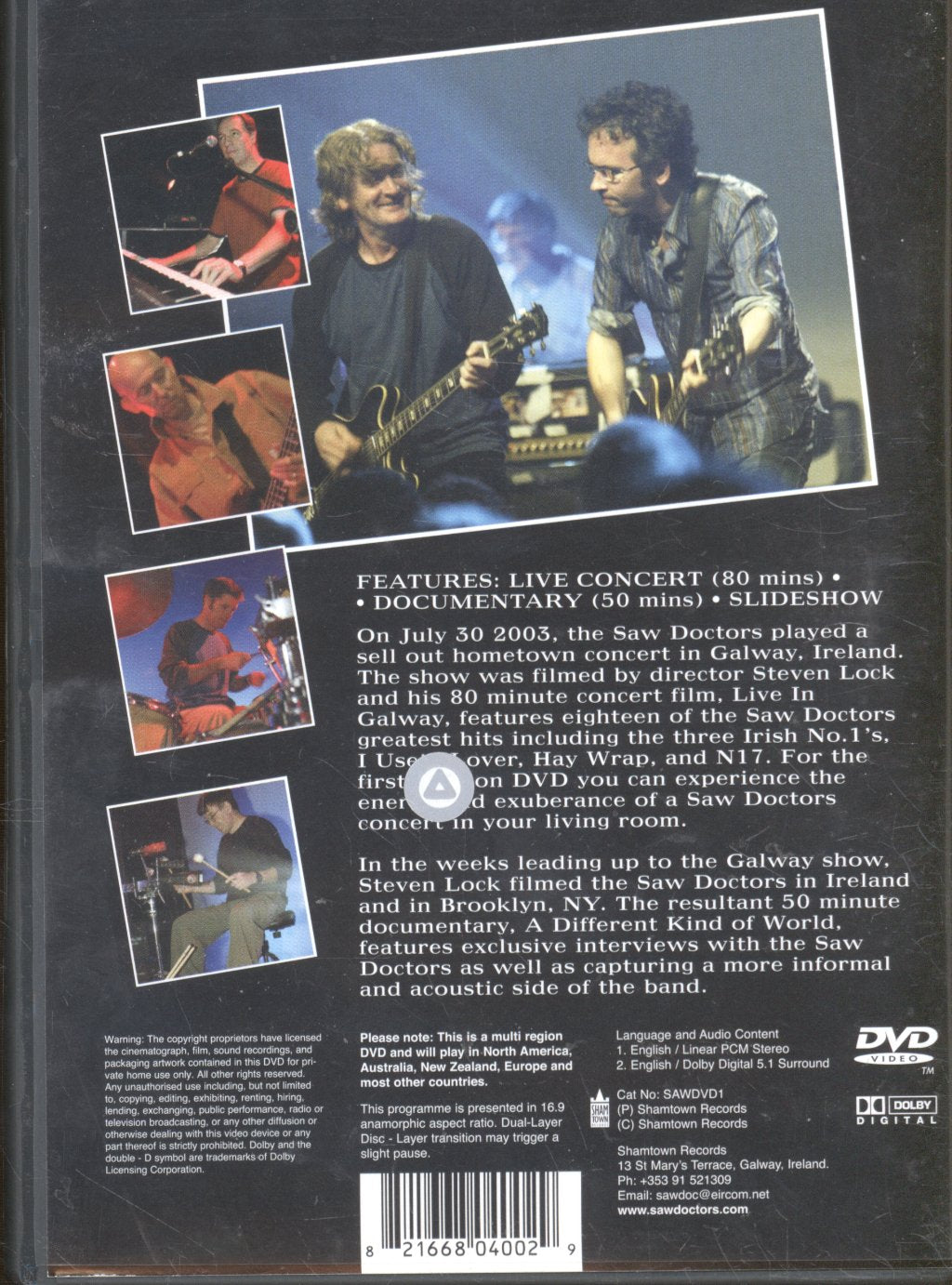 Saw Doctors - In Concert - Live In Galway - Dvd