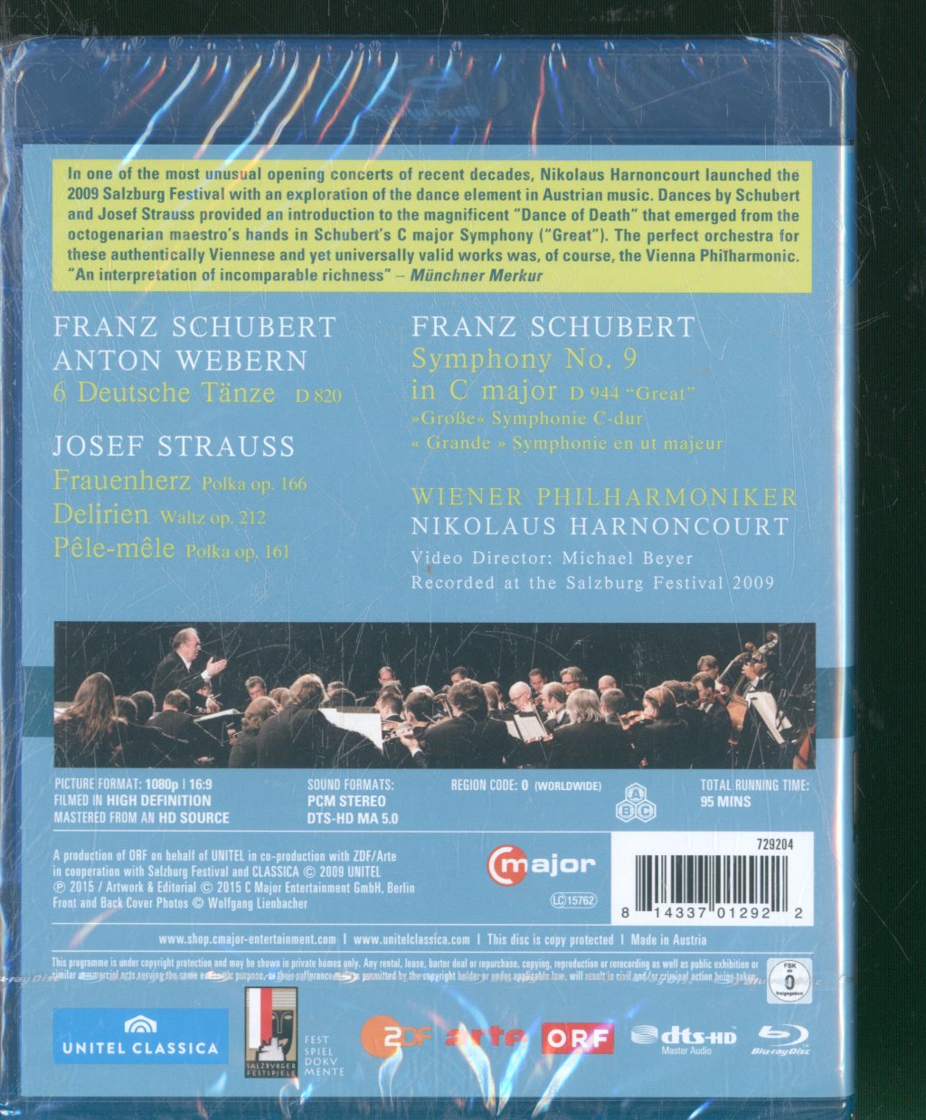 Wiener Philharmoniker, Nikolaus Harnoncourt - Salzburg Festival Opening Concert 2009 - Blu-Ray