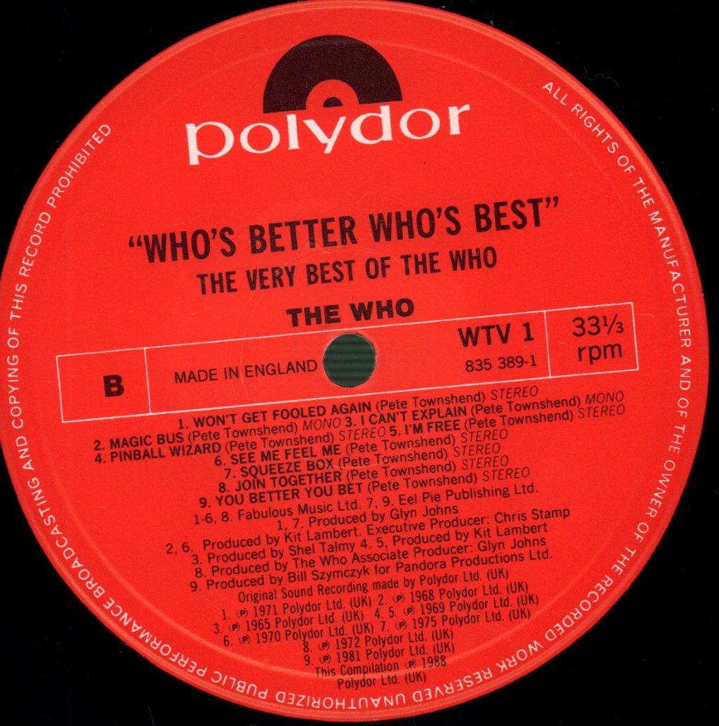 Who - Who's Better Who's Best - Lp