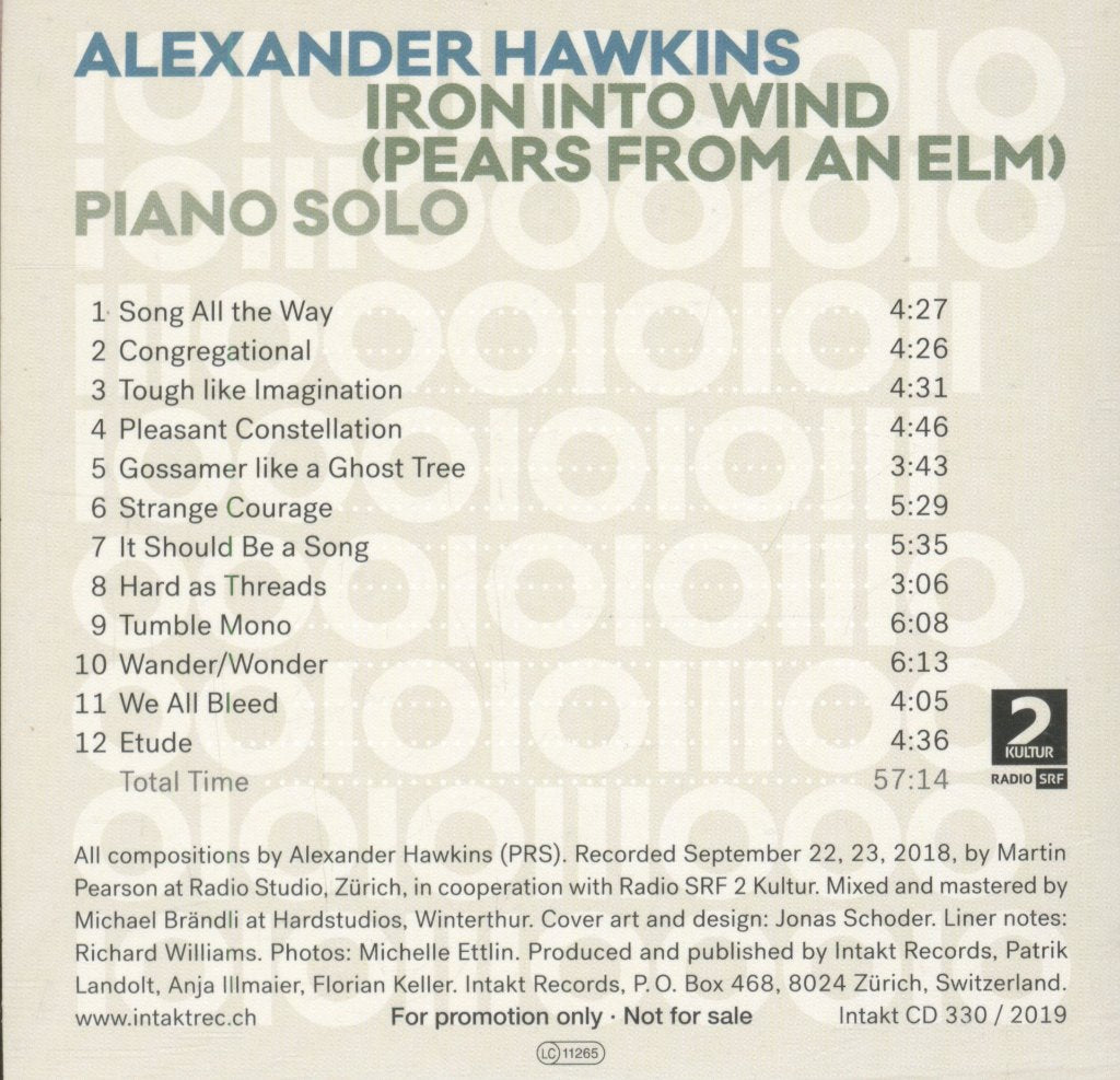 Alexander Hawkins - Iron Into Wind (Pears From An Elm) - Cd