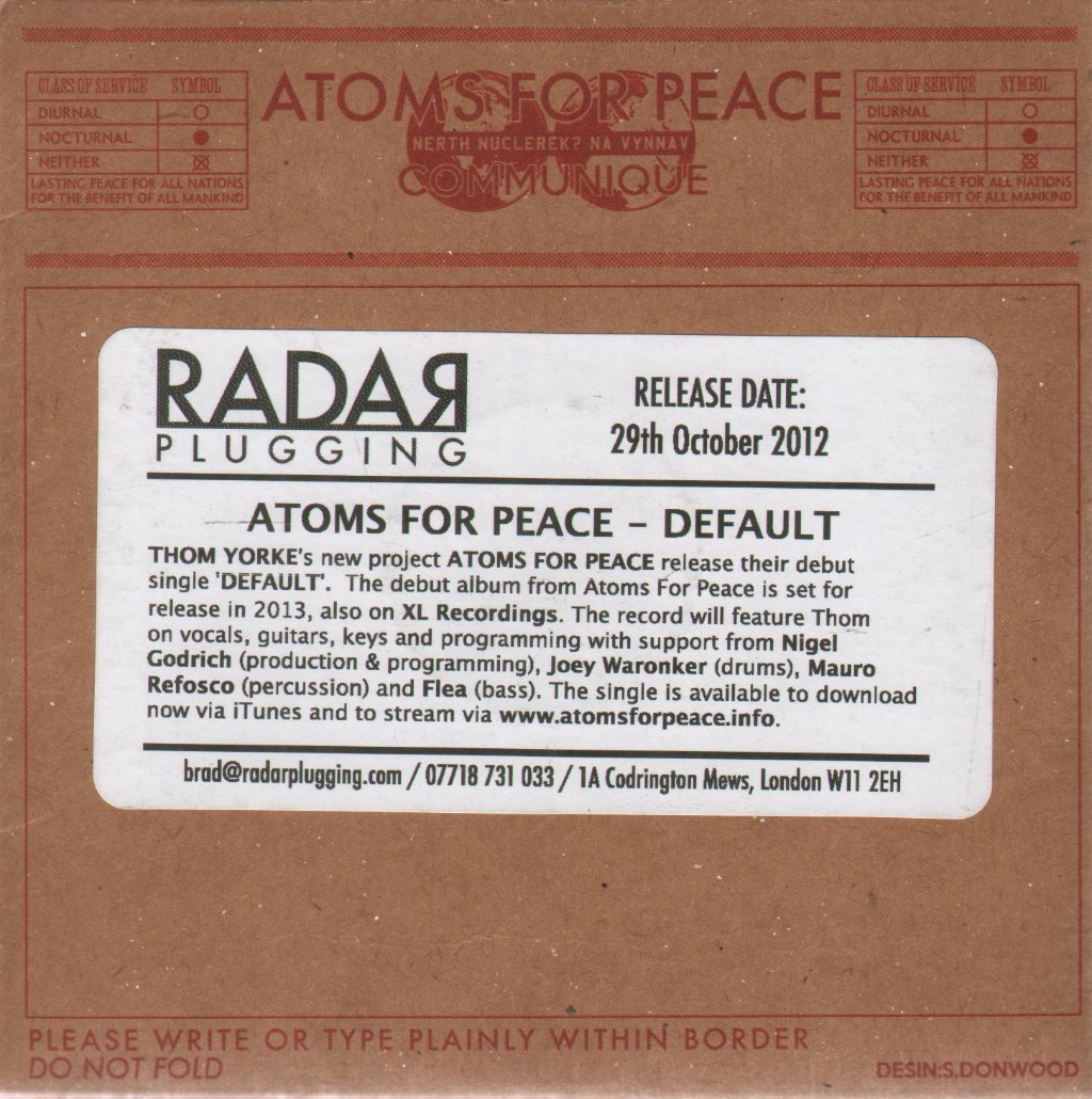 Atoms For Peace - Default - Cdr