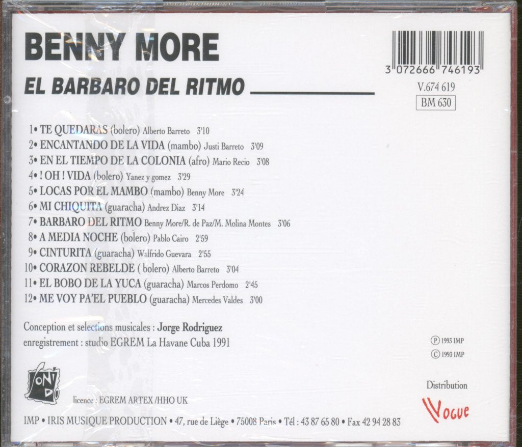 Beny Moré - El Barbaro Del Ritmo - Cd