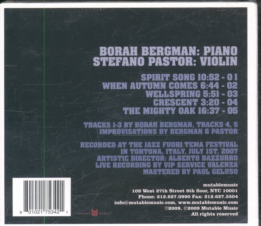 Borah Bergman / Stefano Pastor - Live At Tortona - Cd