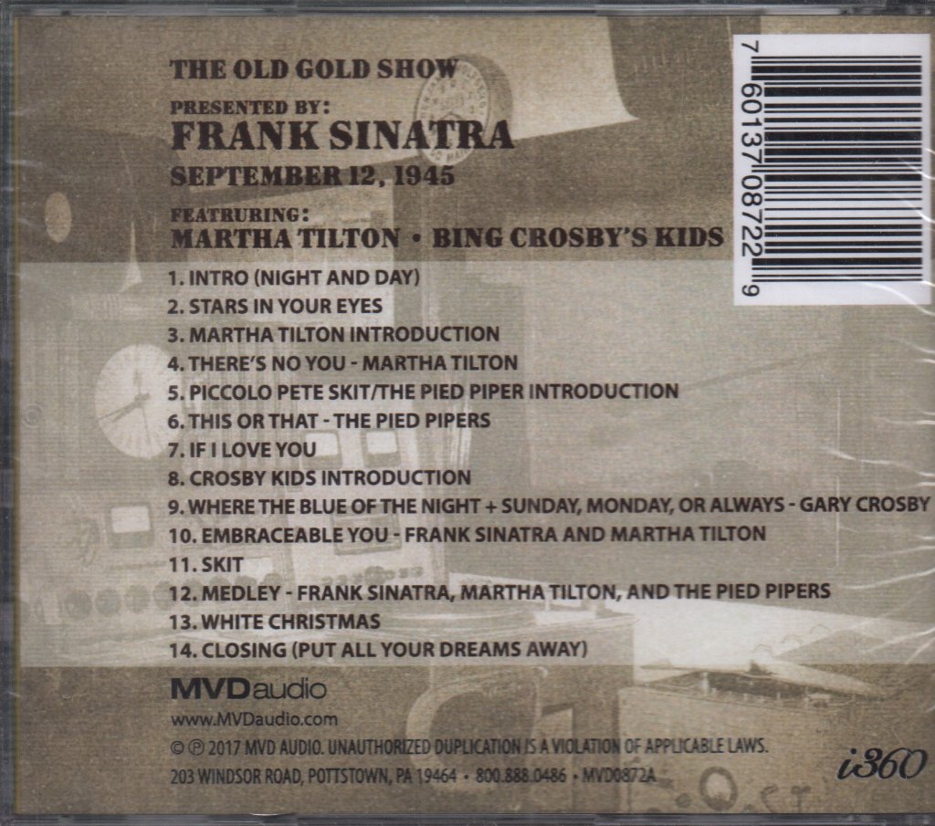 Various Artists - Old Gold Show Presented By Frank Sinatra September 12th 1945 - Cd