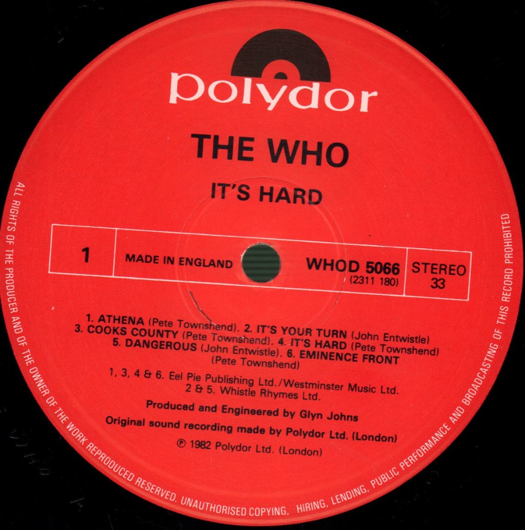 Who - It's Hard - Lp