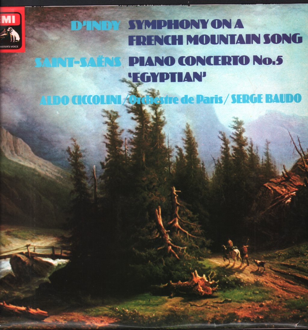 Aldo Ciccolini / Orchestre De Paris / Serge Baudo - D'Indy - Symphony On A French Mountain Song / Saint-Saens - Piano Concerto No.5 'Egyptian' - Lp