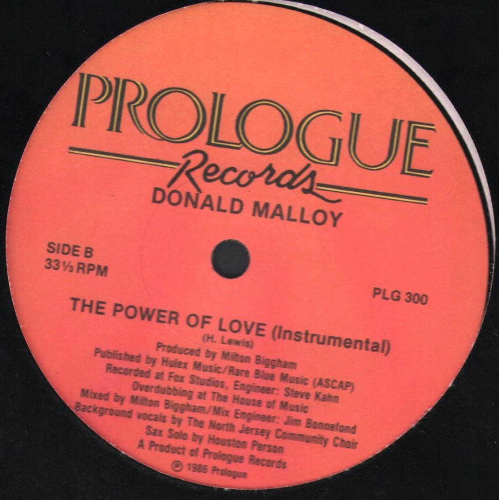 Donald Malloy - Power Of Love - 12 Inch