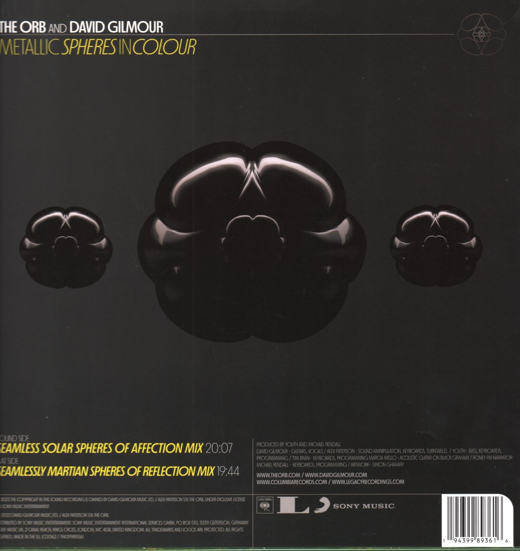 Orb Featuring David Gilmour - Metallic Spheres In Colour - Lp