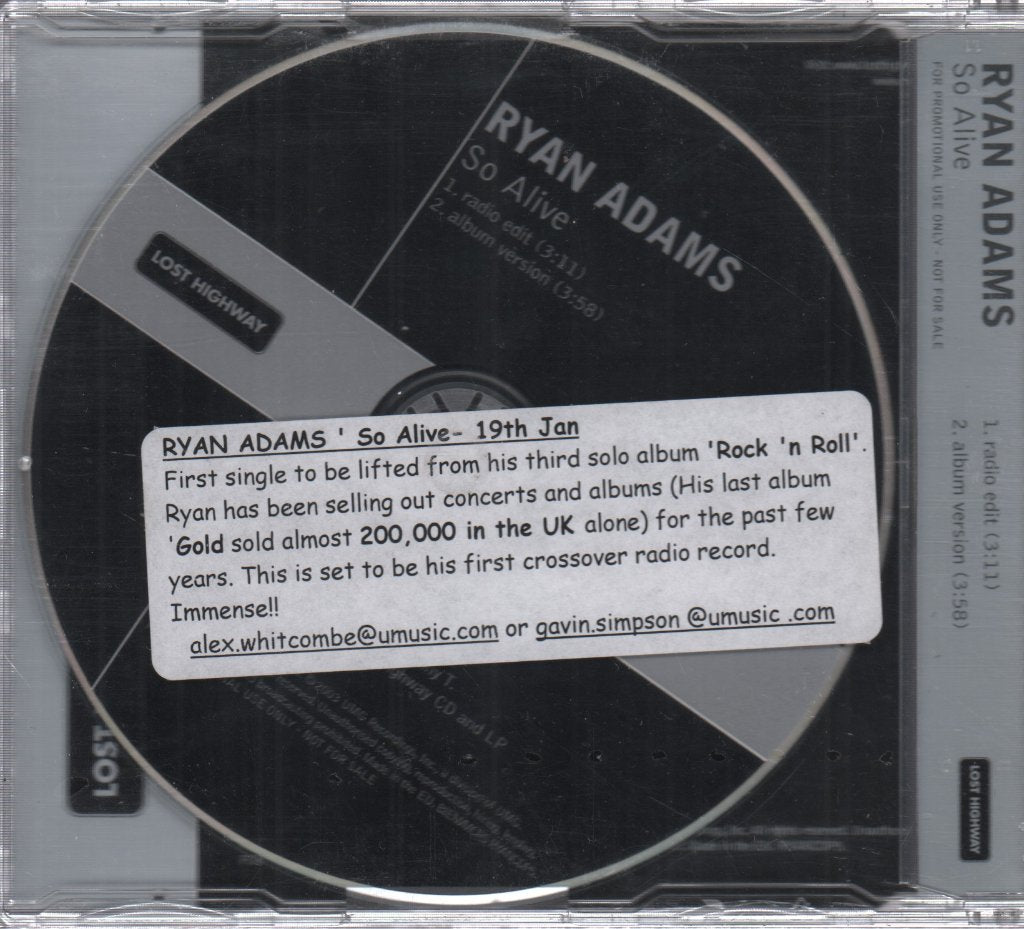 Ryan Adams - So Alive - Cd