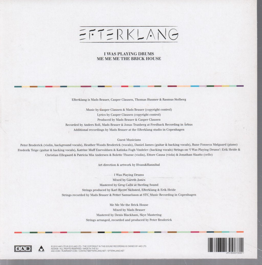 Efterklang - I Was Playing Drums - 7 Inch