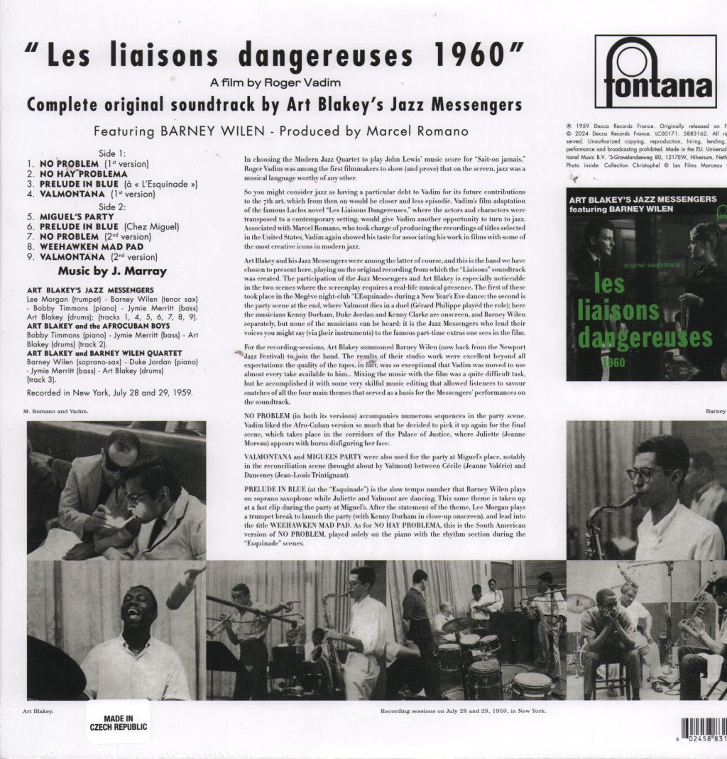 Art Blakey's Jazz Messengers - Les Liaisons Dangereuses 1960 - Lp