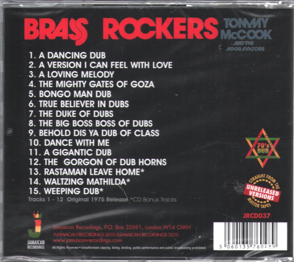 Bunny Lee & King Tubby - Brass Rockers - Cd