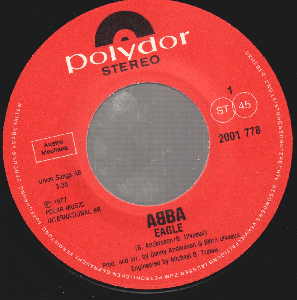 ABBA - Eagle / Thank You For The Music - 7 Inch