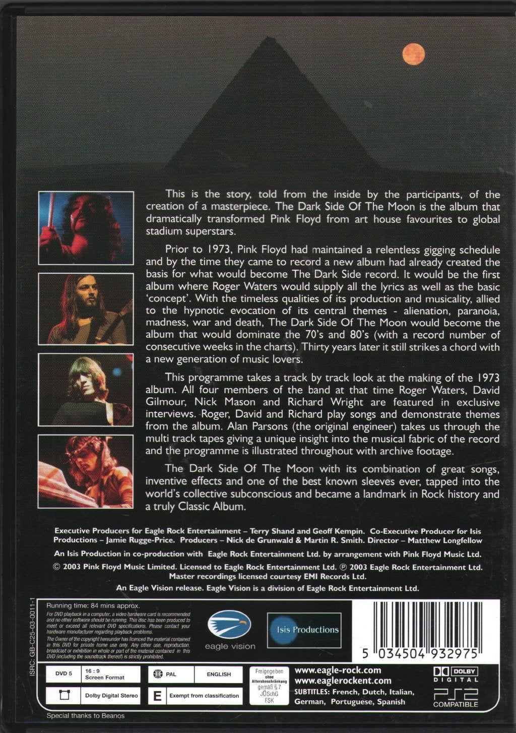 Pink Floyd - Making Of The Dark Side Of The Moon - Dvd