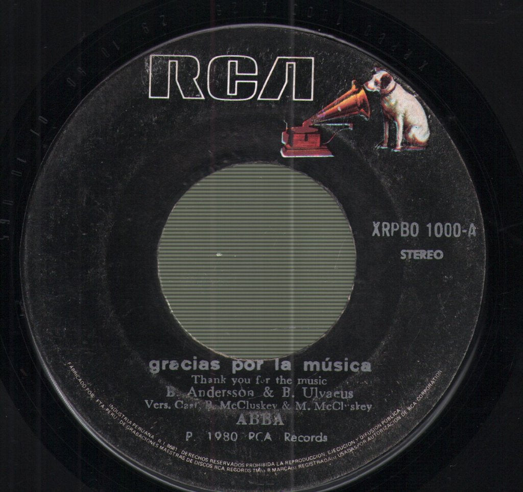 ABBA - Gracias Por La Música = Thank You For The Music - 7 Inch