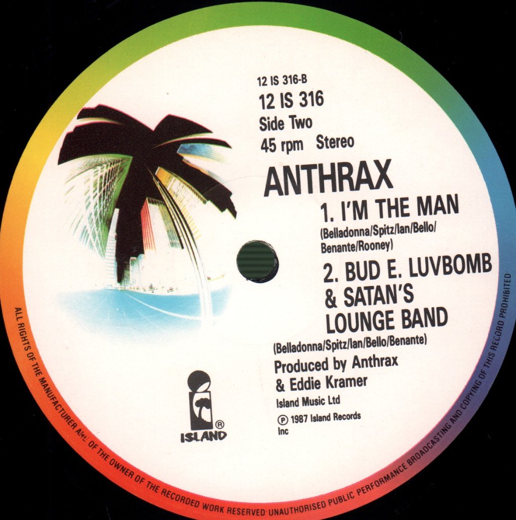 Anthrax - I Am The Law - 12 Inch