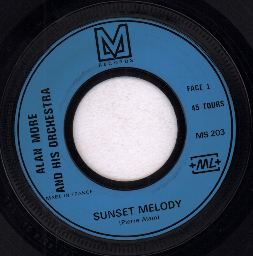 alan more and his orchestra - Sunset Melody - 7 Inch