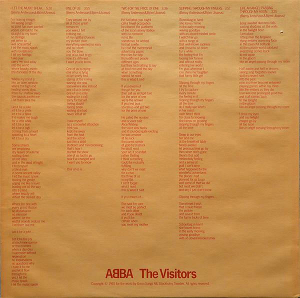 ABBA - Visitors = ザ・ビジターズ - Lp