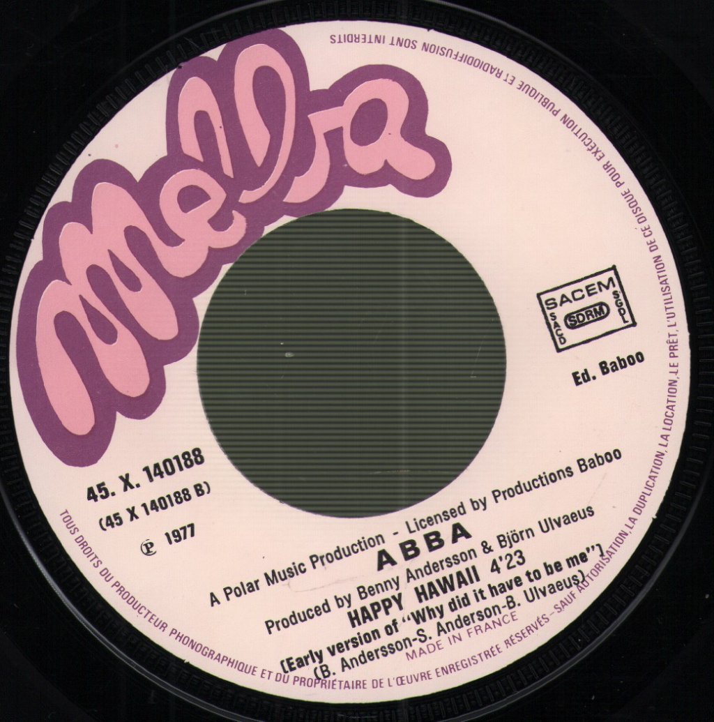 ABBA - Knowing Me, Knowing You / Happy Hawaii - 7 Inch