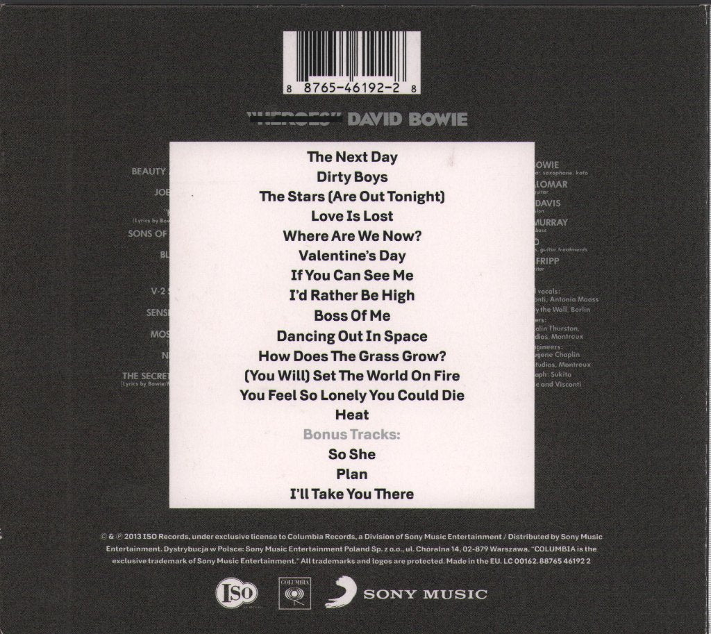 David Bowie - Next Day - Cd