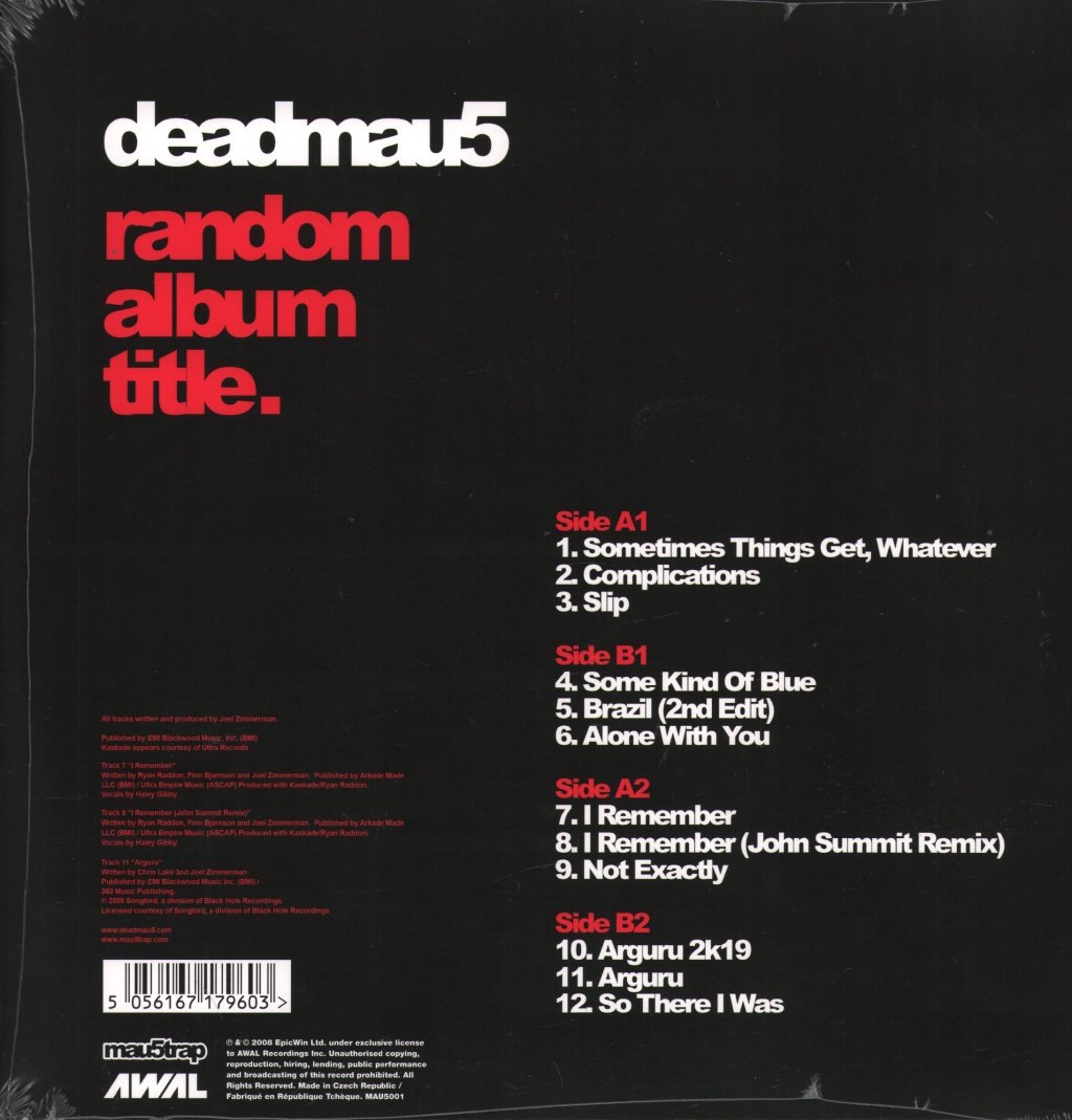 Deadmau5 - Random Album Title - Double Lp