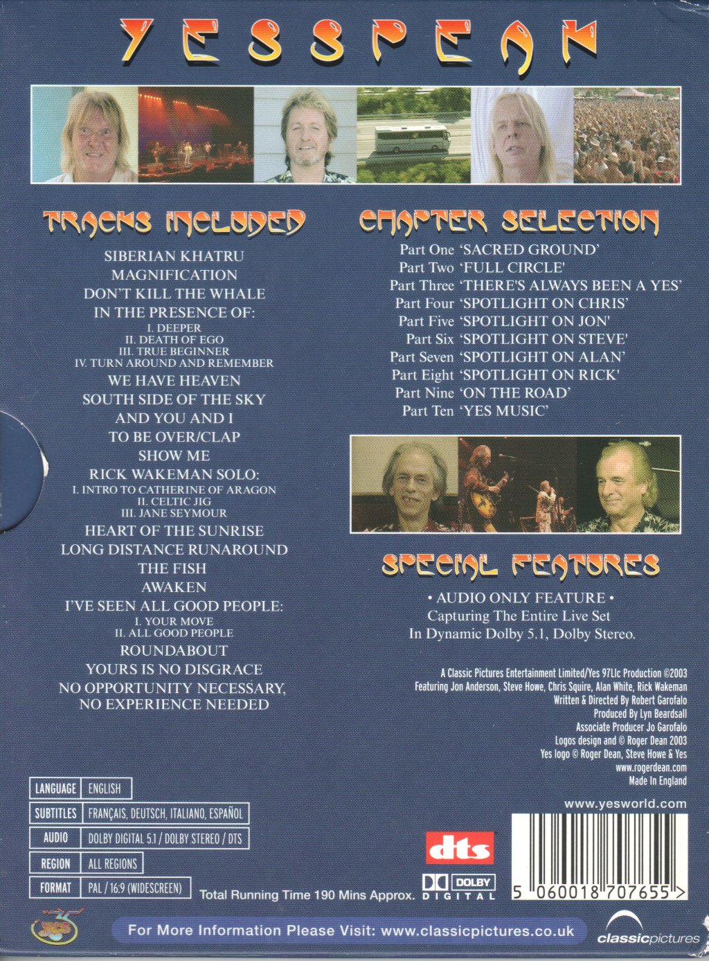 Yes - Yesspeak - Dvd