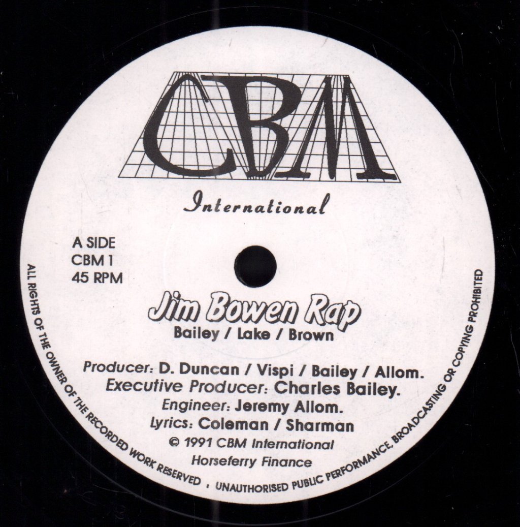 Jim Bowen Rap - Jim Bowen Rap - 7 Inch