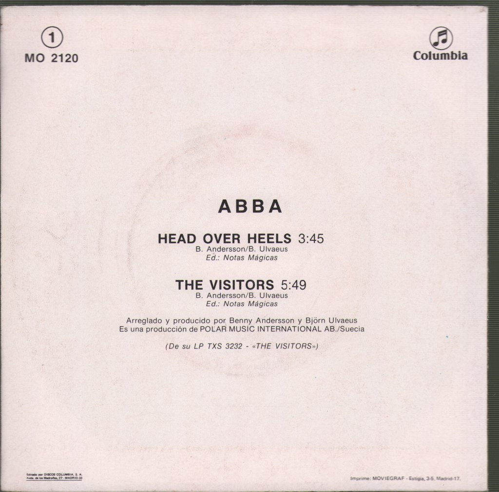 ABBA - Head Over Heels / The Visitors - 7 Inch