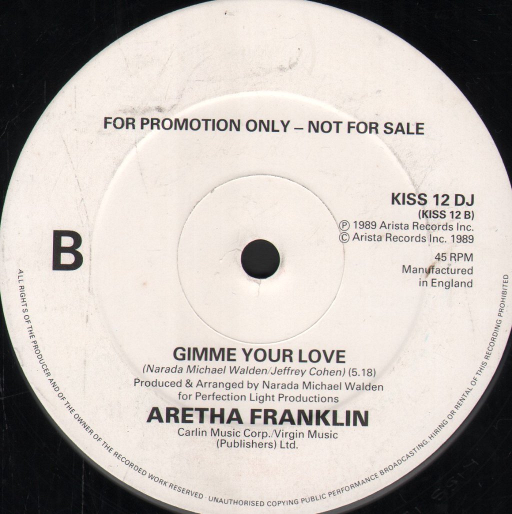 Aretha Franklin - Gimme Your Love - 12 Inch