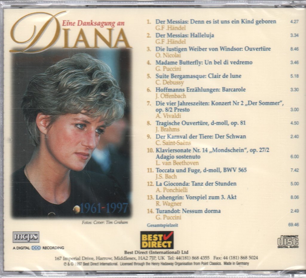 Various Artists - Eine Danksagung An Diana - Cd