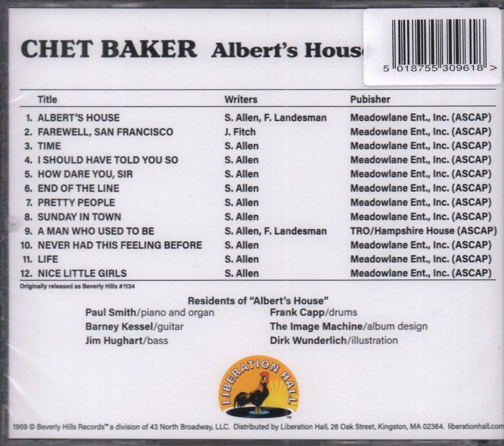 Chet Baker - Albert's House - Cd