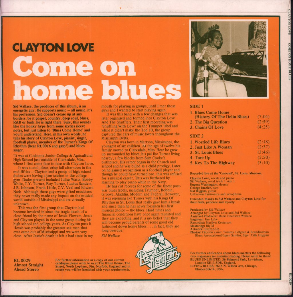 Clayton Love - Come On Home Blues - 10 Inch