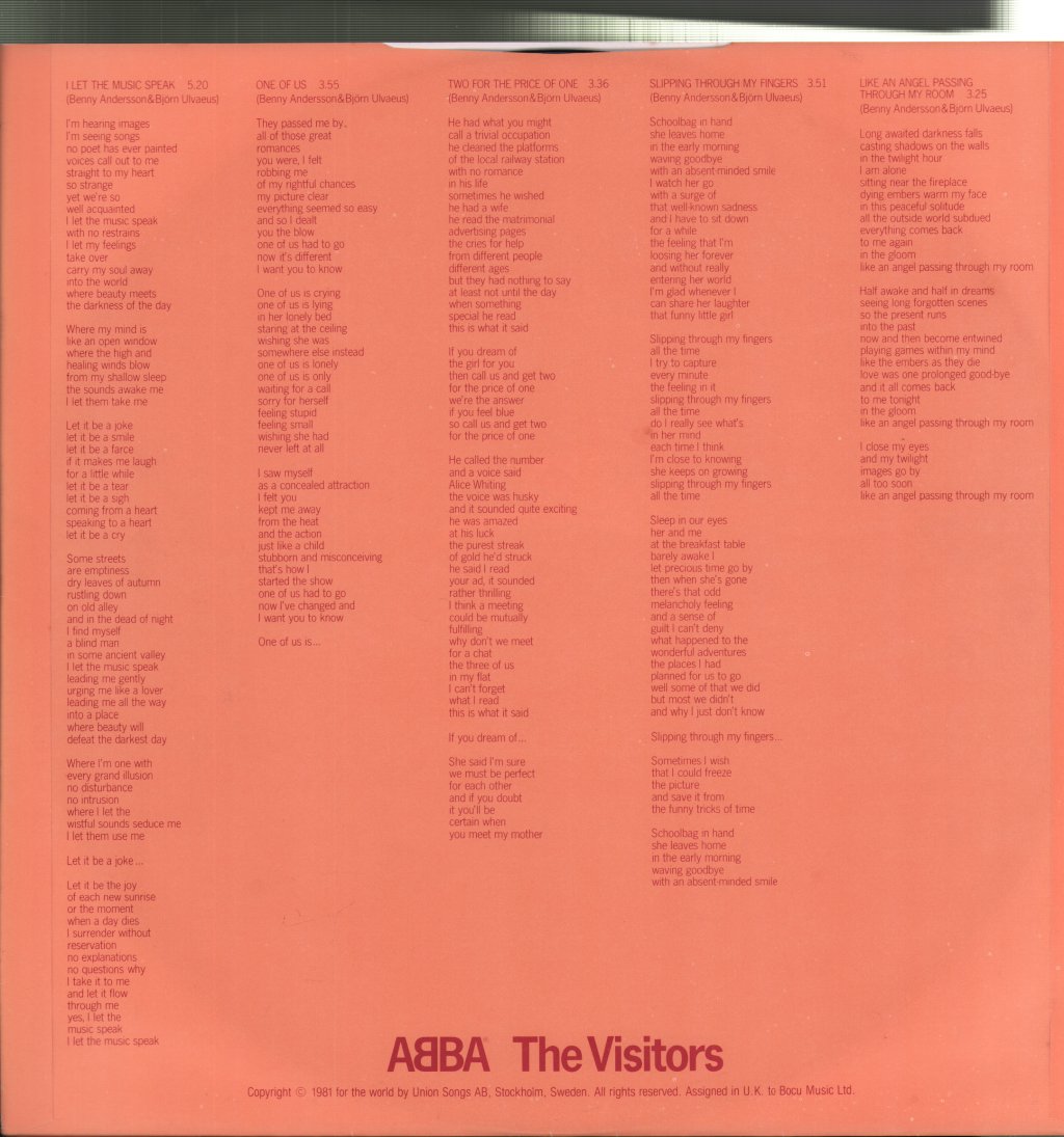 ABBA - Visitors - Lp