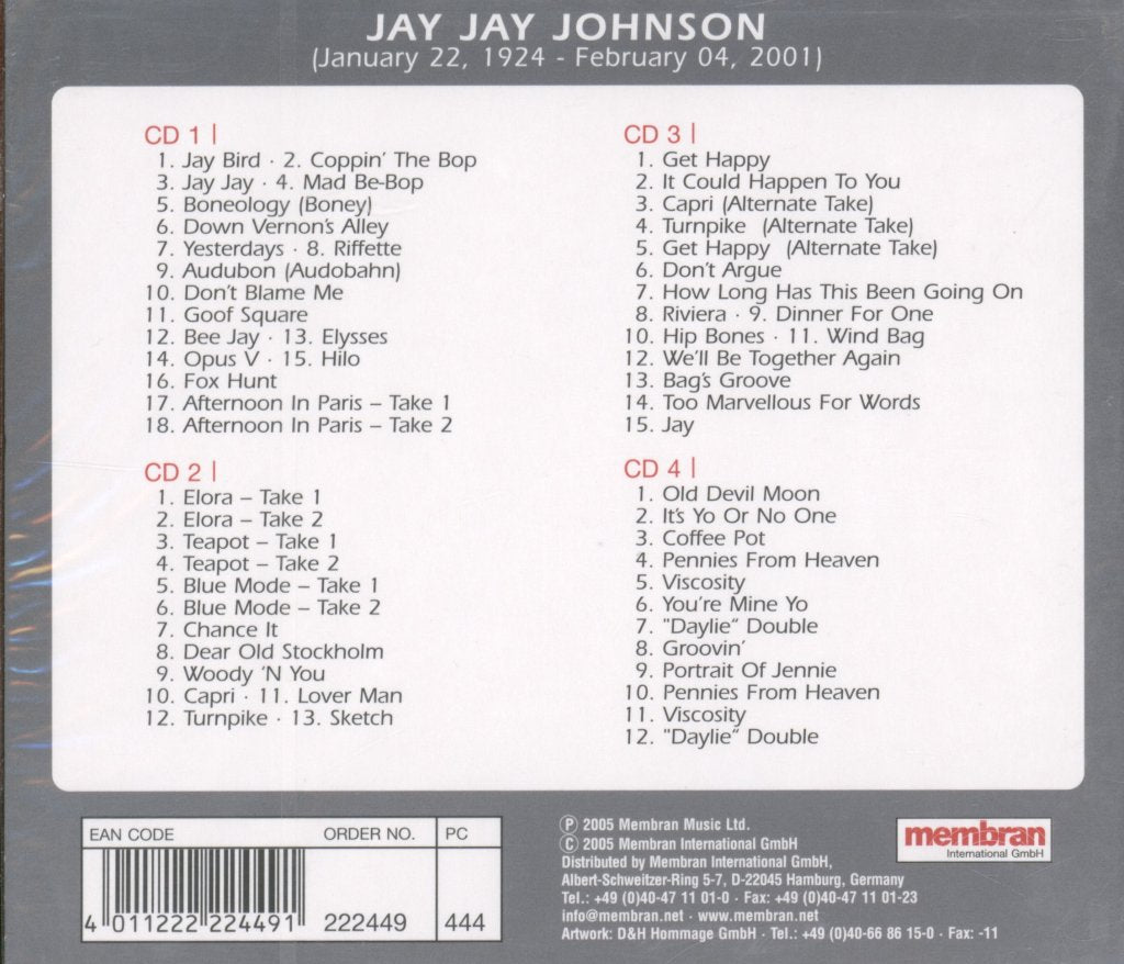 J.j. Johnson - Featuring Bud Powell, Sonny Rollins, Kenny Clarke, Charles Mingus - Cd Set