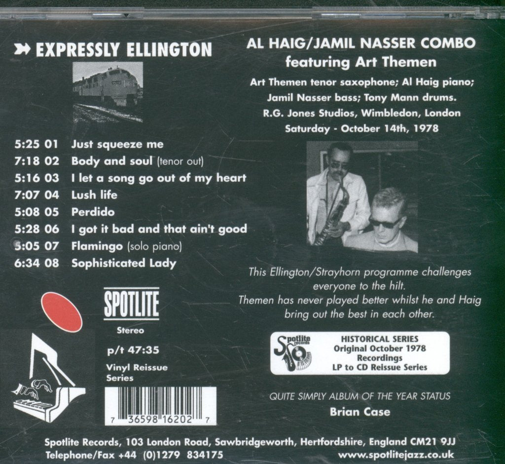 Al Haig / Jamil Nasser Combo - Expressly Ellington - Cd