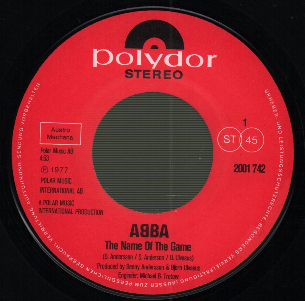 ABBA - Name Of The Game / I Wonder (Departure) - 7 Inch