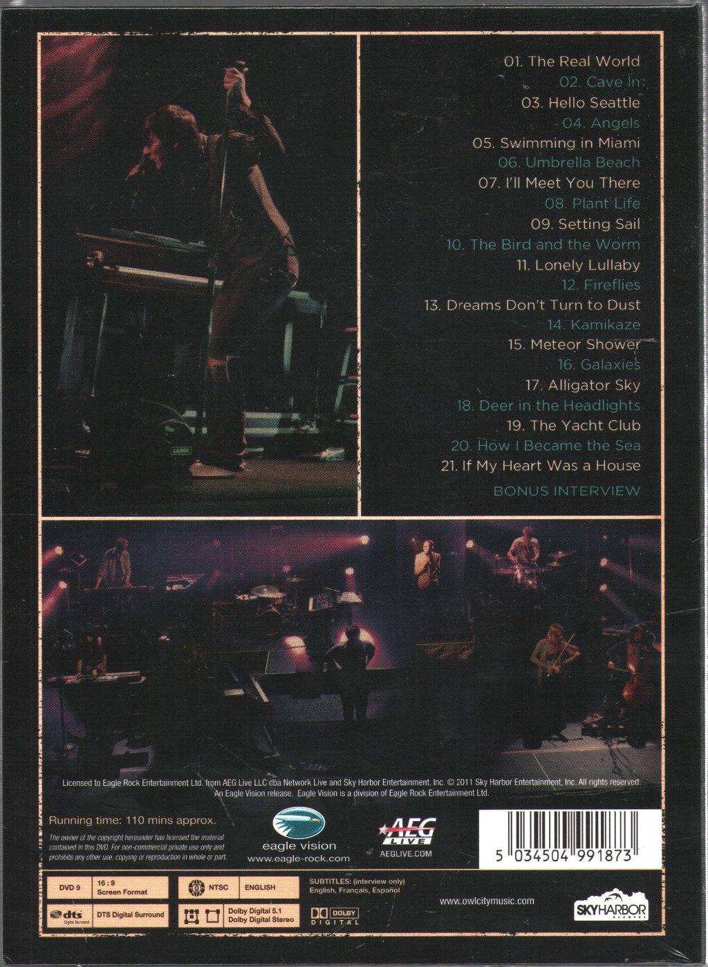 Owl City - Live From Los Angeles - Dvd